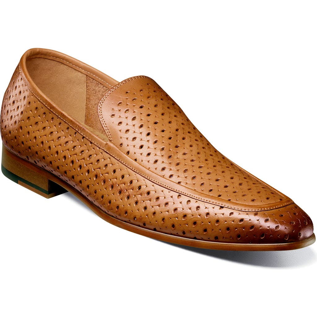 Stacy Adams Men's Winden Perforated Slip-on Loafers In Natural