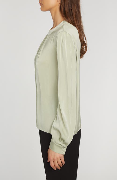 Shop Elie Tahari The Bethany Stretch Silk Blouse In Silver Spruce