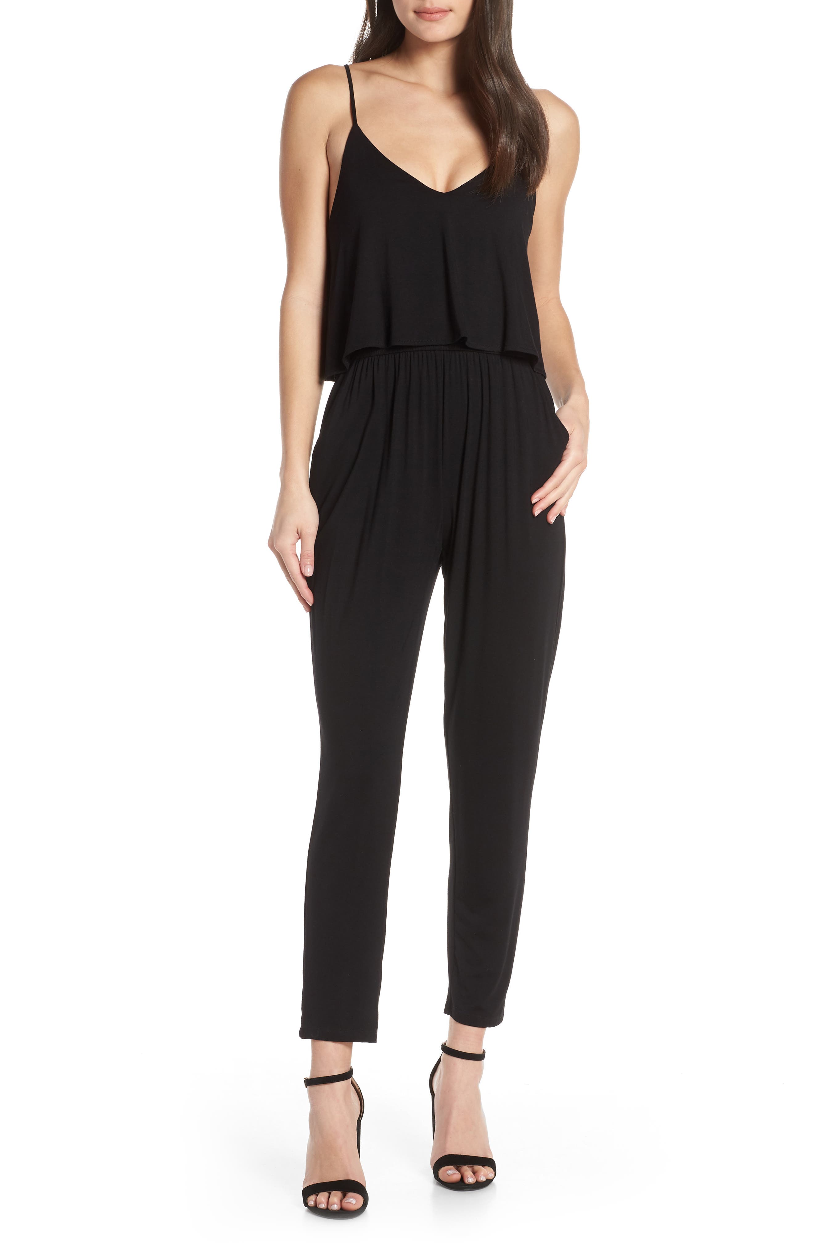 bb dakota one and done racerback jumpsuit