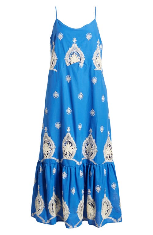 Shop Ciebon Inessa Embroidery Maxi Dress In Blue