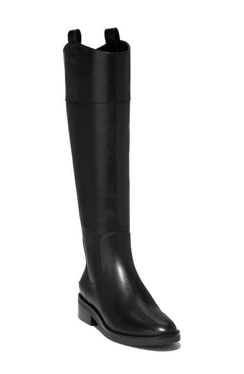 Cole Haan Hampshire Waterproof Riding Boot in Black Ltr at Nordstrom, Size 5