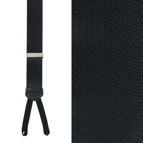 Trafalgar Big & Tall Monte Bello Interlocked Silk Formal Suspenders In Black