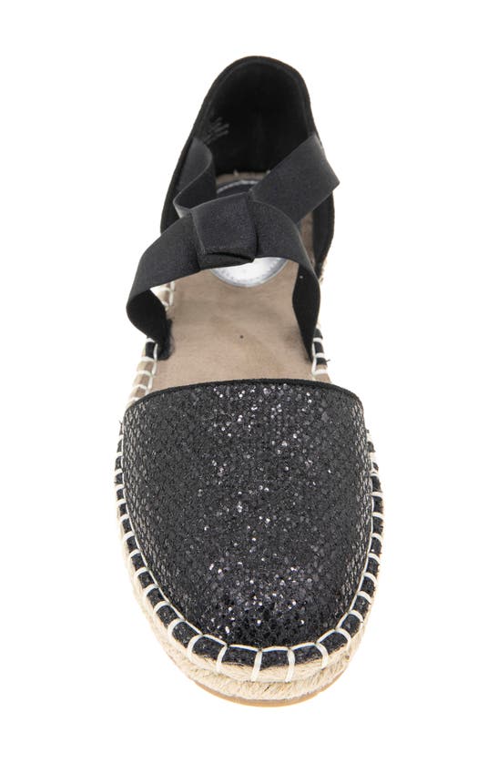 Shop Reaction Kenneth Cole Luna Glitter Espadrille Sandal In Black