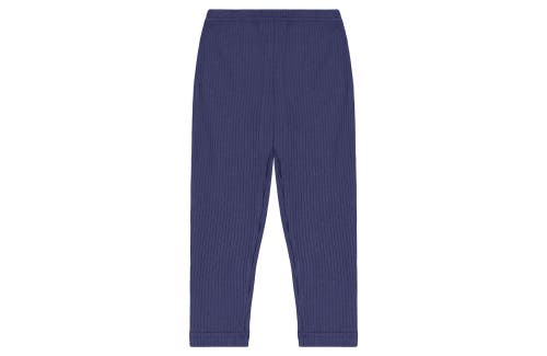 Busy Bees Leggings Navy Ribbed Knit In Navy Ribbed Knit