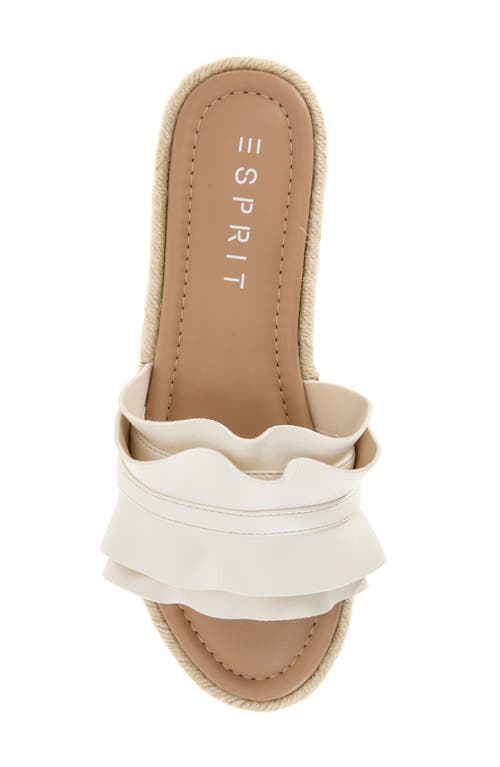 Shop Esprit Annie Ruffle Slide Sandal In White