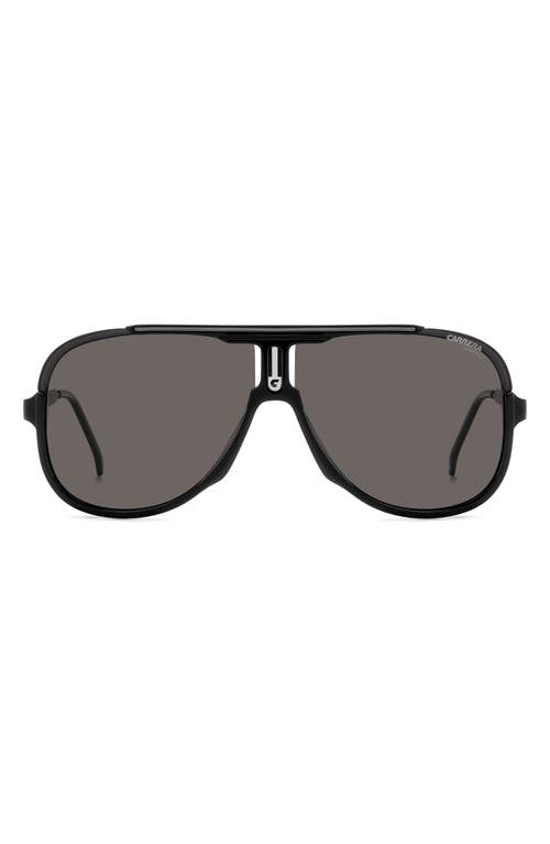 Carrera Eyewear 64mm Oversize Aviator Sunglasses In Gray