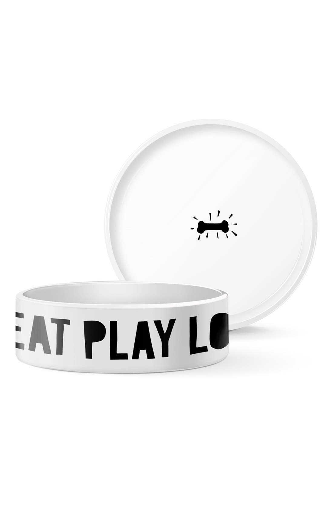 Fringe Studio 'Eat Play Love' Medium Ceramic Pet Bowl Nordstrom