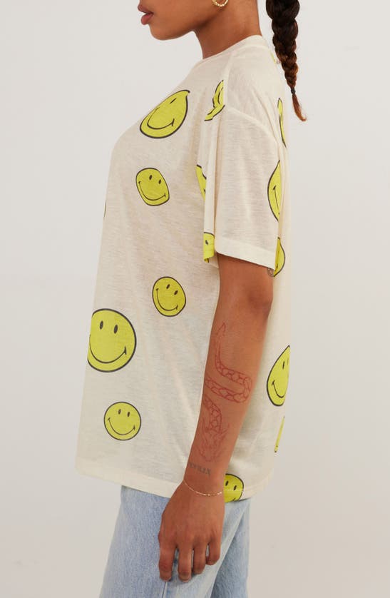 Shop Samii Ryan X Smiley® Oversized Tissue Tee In Yellow