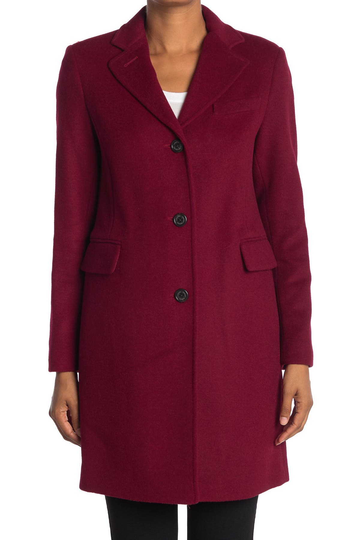 Lauren Ralph Lauren | Reefer Felted Wool Blend Coat | Nordstrom Rack