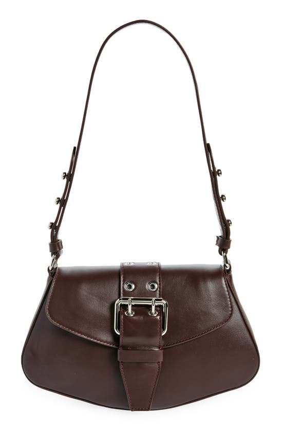 Shop Reformation Rafaella Shoulder Bag In Bordeaux Leather
