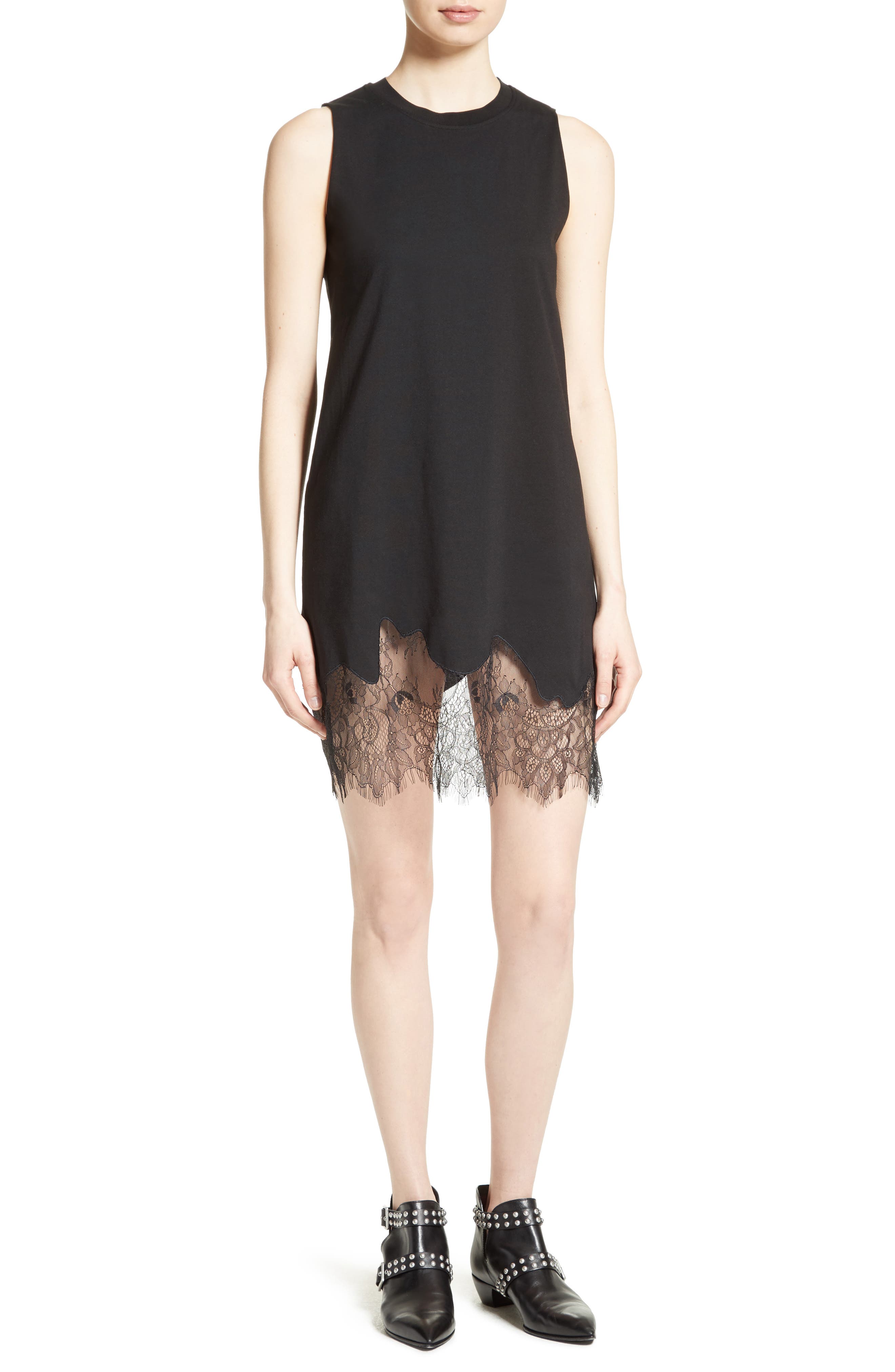McQ Alexander McQueen Lace Trim Shift Dress Nordstrom