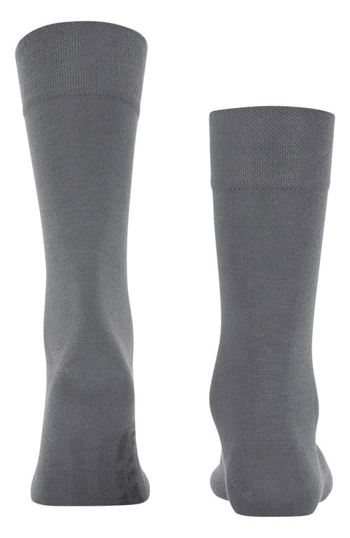 Shop Falke Sensitive New York Crew Socks In Light Grey