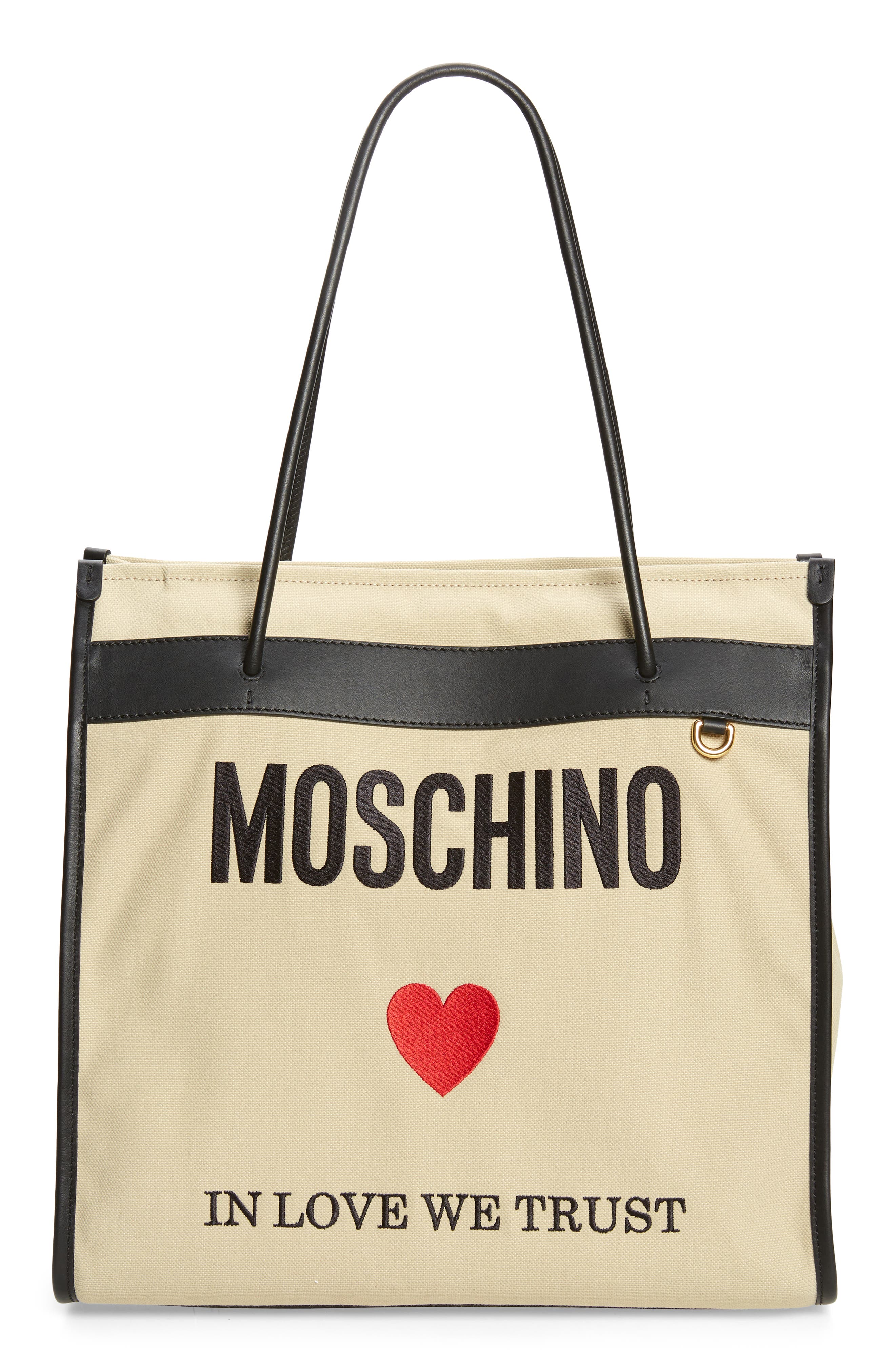 Moschino Black Canvas Bag