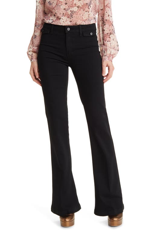 PAIGE Genevieve High Waist Flare Jeans in Black Shadow