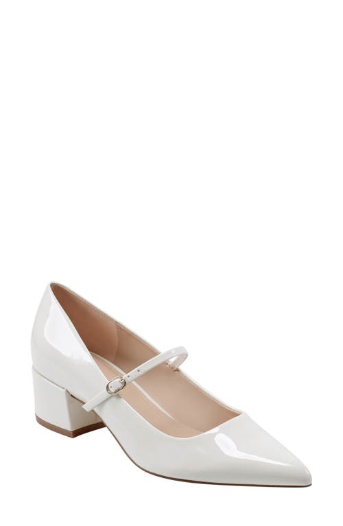 Luccie Pointed Toe Pump in White