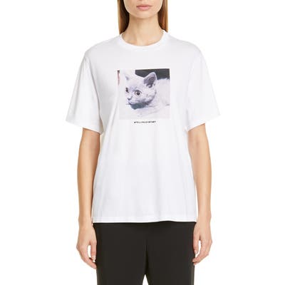 Stella Mccartney Cat Print Tee, US / 42 IT - White