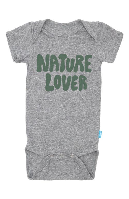 Feather 4 Arrow Nature Lover Cotton Graphic Bodysuit in Heather Gray