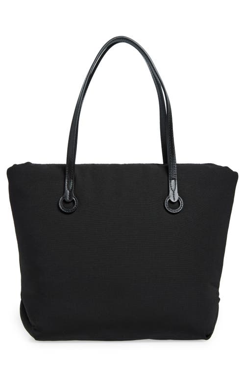 Jw Anderson Puffy Anchor Shopping Bag With Top Handles In Black