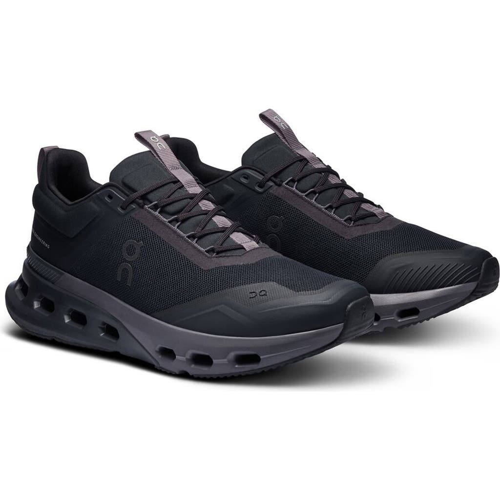 On Cloudnova 2 Stretch-knit And Mesh Running Sneakers In Black/eclipse