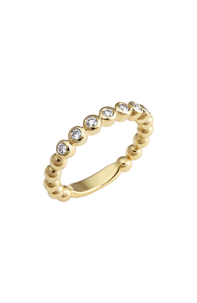 LAGOS Covet Stone Caviar Stack Ring, Main, color, Gold/ Diamond