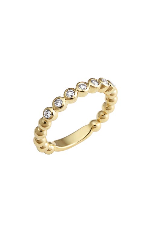 Lagos 18k Gold Beaded And Diamond Ring In Gold/diamond