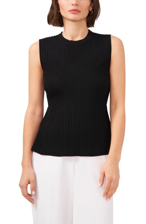 halogen(r) Sleeveless Peplum Sweater in Rich Black