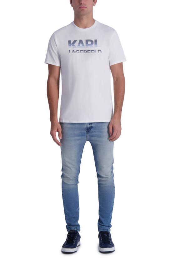 Shop Karl Lagerfeld Paris Luce Logo Graphic T-shirt In White