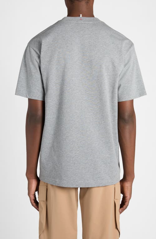 Moncler Grenoble Embroidered Logo Cotton T-shirt In Grey