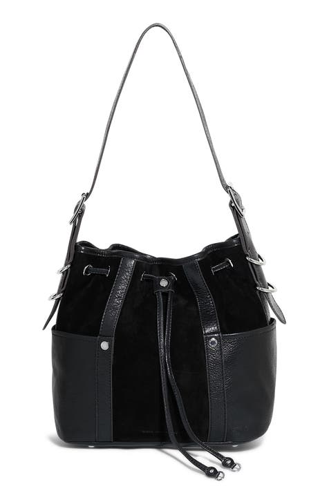 About Town Leather & Suede Bucket Bag