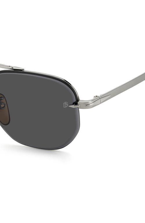 David Beckham Eyewear 53mm Geometric Sunglasses In Ruthenium Black