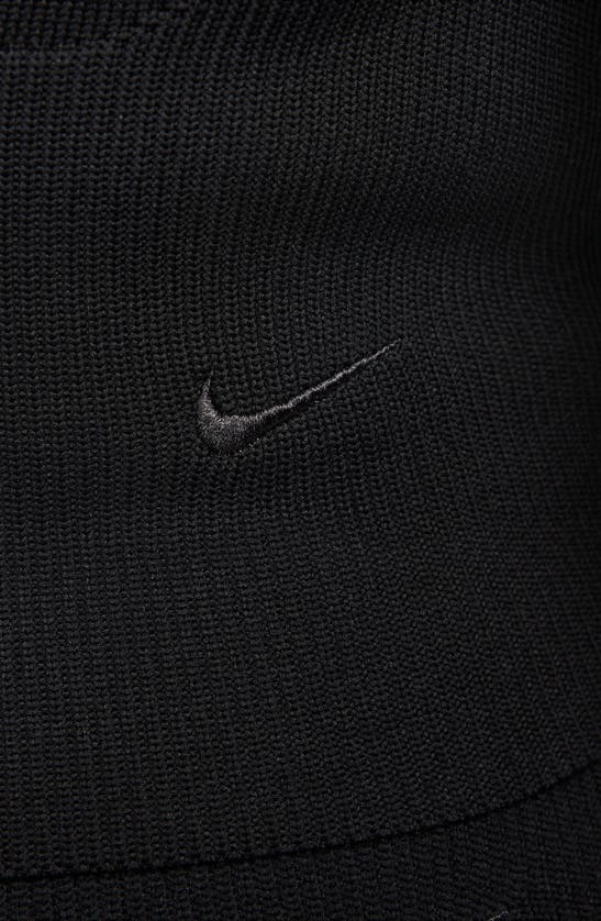 Shop Nike Open Back Crop Sweater In Black/ Black