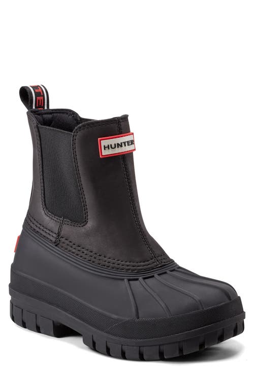 Hunter Suffolk Waterproof Insulated Boot In Black/black/black