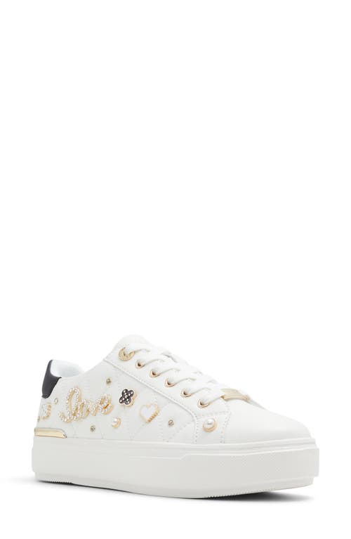 Shop Aldo Visuetti Platform Sneaker In White