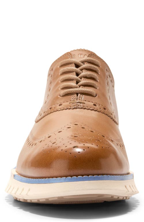 Shop Cole Haan Zerøgrand Remastered Wingtip Derby Sneaker In Farro/vanilla