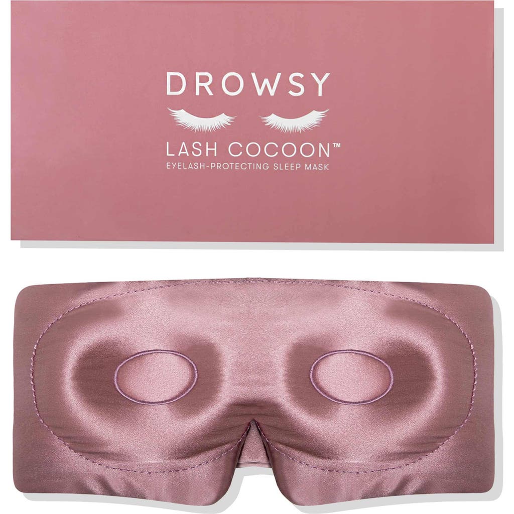 Drowsy Sleep Co . Eyelash Protecting Sleep Mask In Damask Rose
