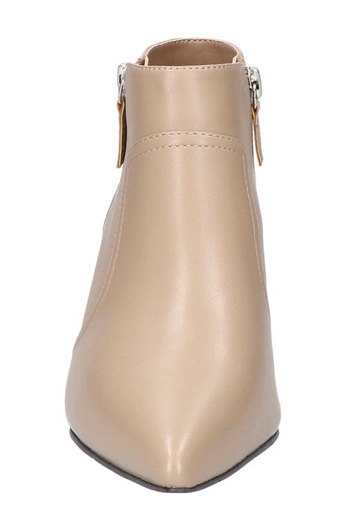 Easy Street Annalee Womens Zip Up Slip On Ankle Boots In Almond