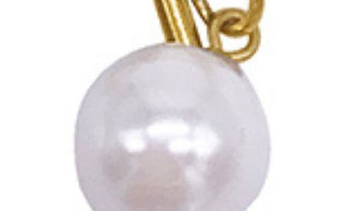 Adornia 8mm Cultured Pearl Charm Paperclip Chain Toggle Necklace In White