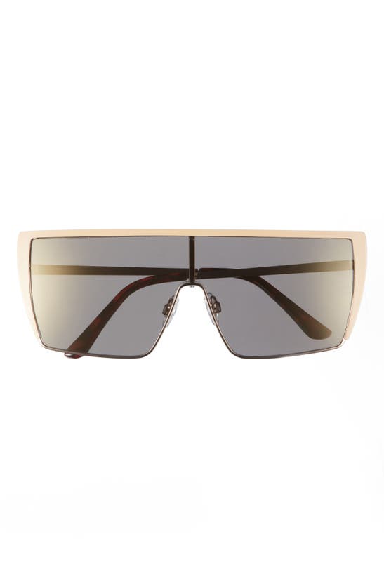 Shop Bp. 60mm Flat Top Rimless Shield Sunglasses In Beige- Gold