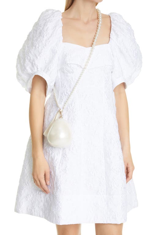 Shop Simone Rocha Micro Imitation Pearl Top Handle Bag In Pearl/pearl