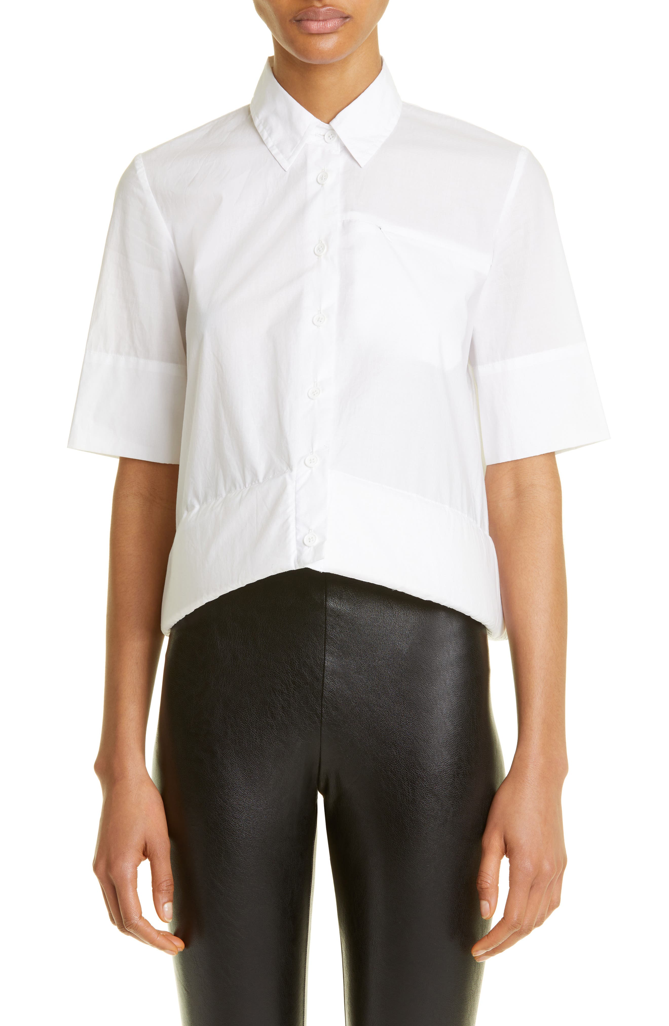 MELITTA BAUMEISTER Foam Satin Button-Up Shirt in Black | Smart Closet