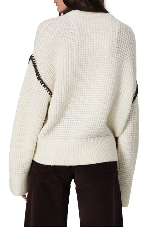 Shop Rag & Bone Katie Whipstitch Sweater In Ivory