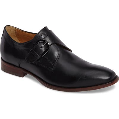 Johnston & Murphy Mcclain Monk Strap Shoe, Black
