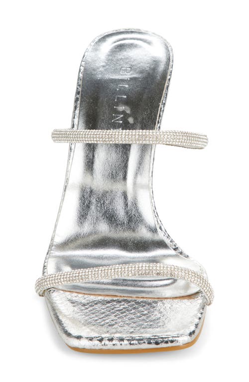 Shop Billini Joanna Rhinestone Sandal In Silver Scale-diamante