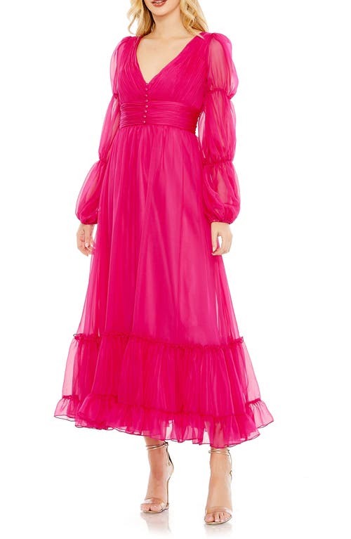 Mac Duggal Ruched Tiered A-Line Cocktail Dress at Nordstrom,