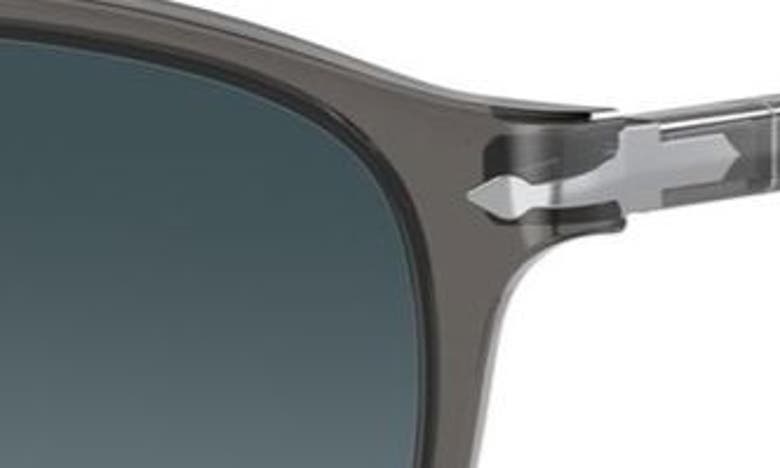 Persol 55mm Gradient Polarized Square Sunglasses In Transparent Grey