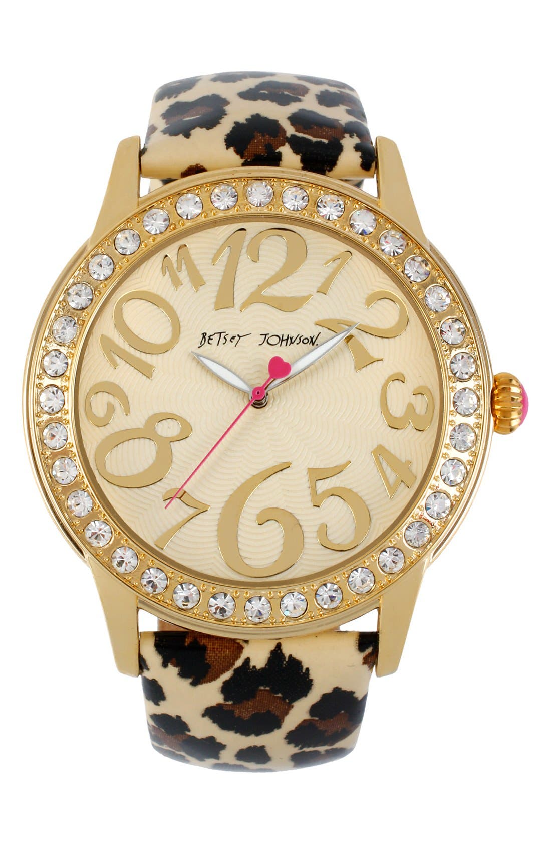 Betsey Johnson Crystal Bezel Patent Strap Watch 48mm Nordstrom   4e7316b6 3231 4105 A074 8038b2fc57d8 