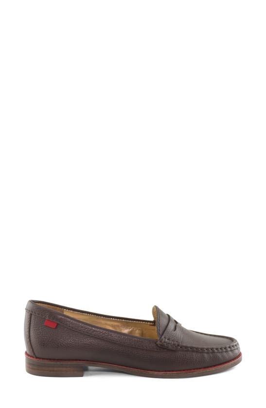 Marc Joseph New York East Village Penny Loafer In Brown Grainy