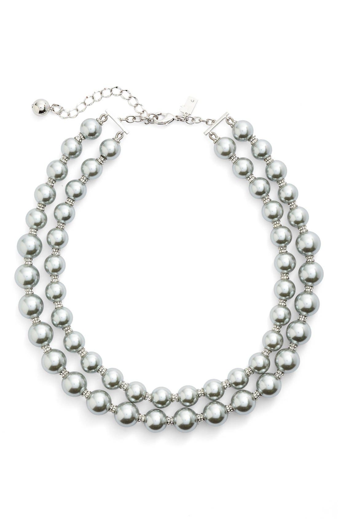 kate spade new york 'pearls of wisdom' double strand faux pearl necklace Nordstrom