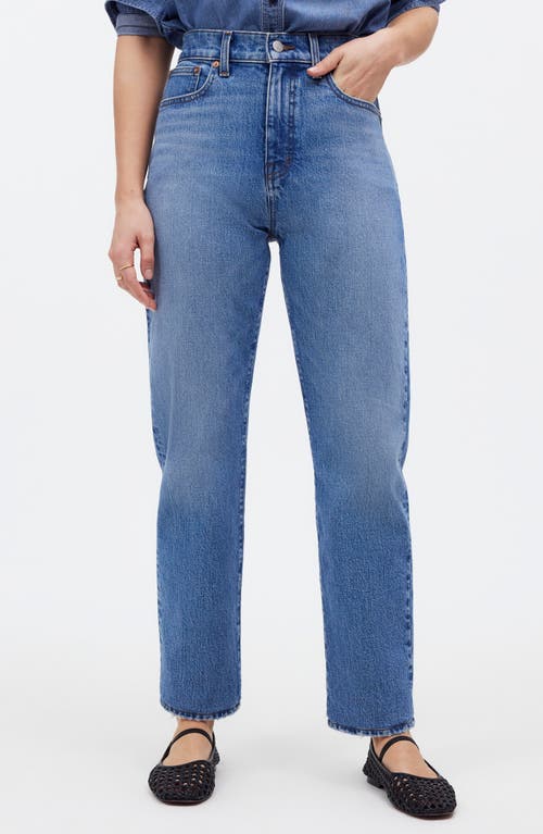 Madewell '90s High Waist Crop Straight Leg Jeans Hazeldell Wash at Nordstrom,