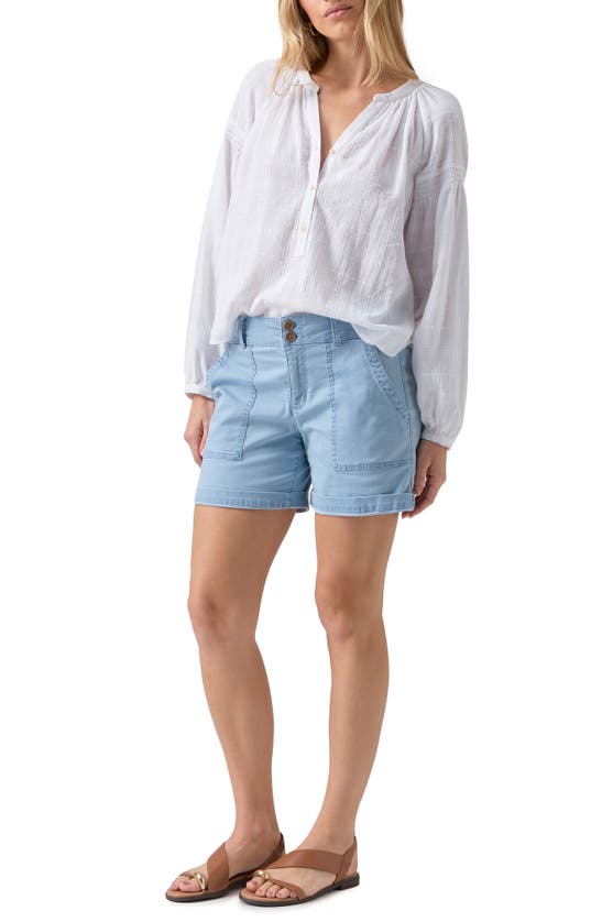 Sanctuary Renegade Rolled Cuff Shorts In Ultra Pale